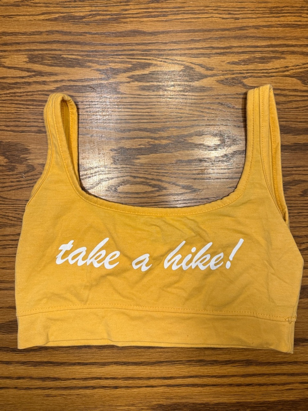 Nasty Gal Orange "take a hike!" Sports Bra